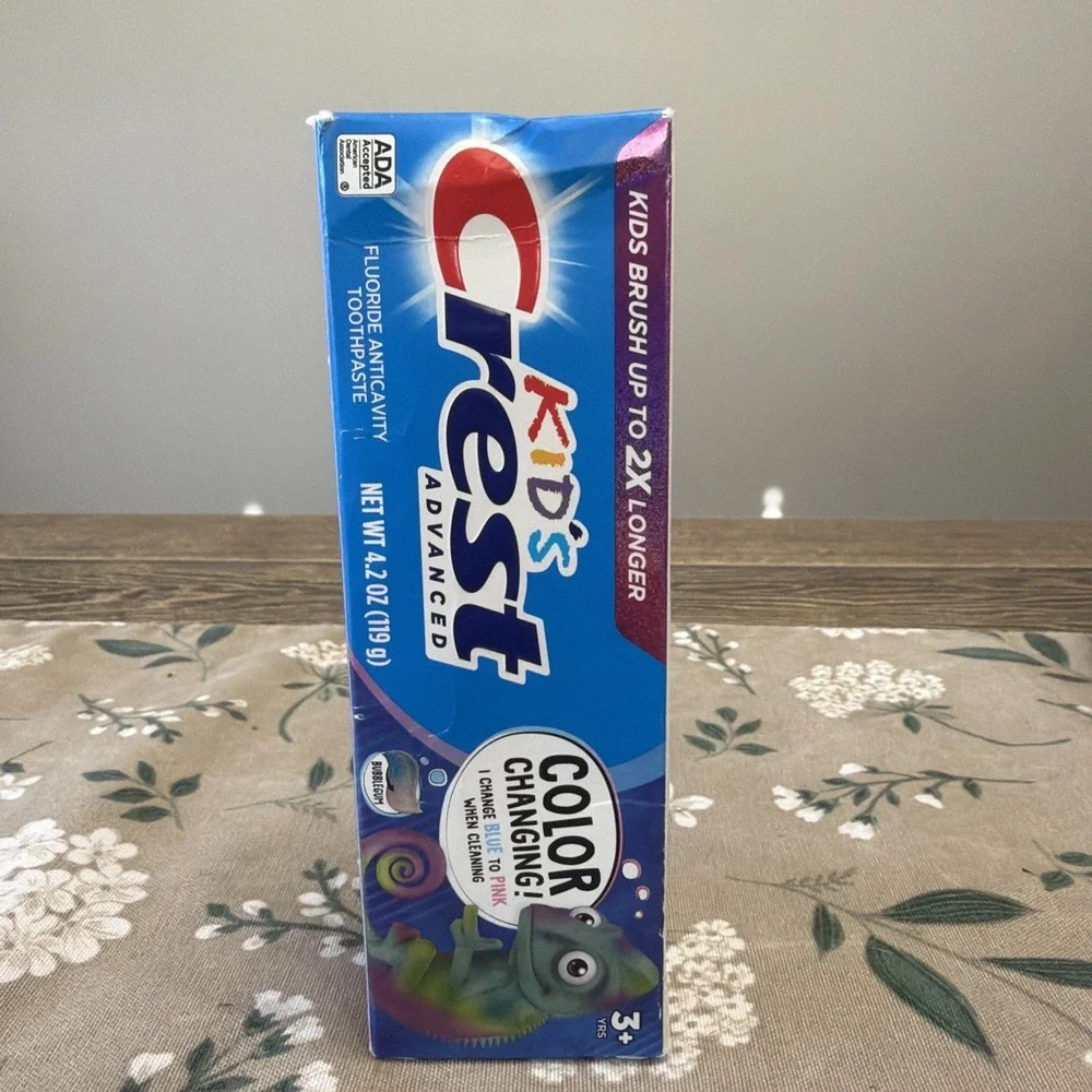 Lot of‎ 6- Crest Advanced Kid Fluoride Toothpaste Bubblegum Flavor 4.2oz EXP8/27